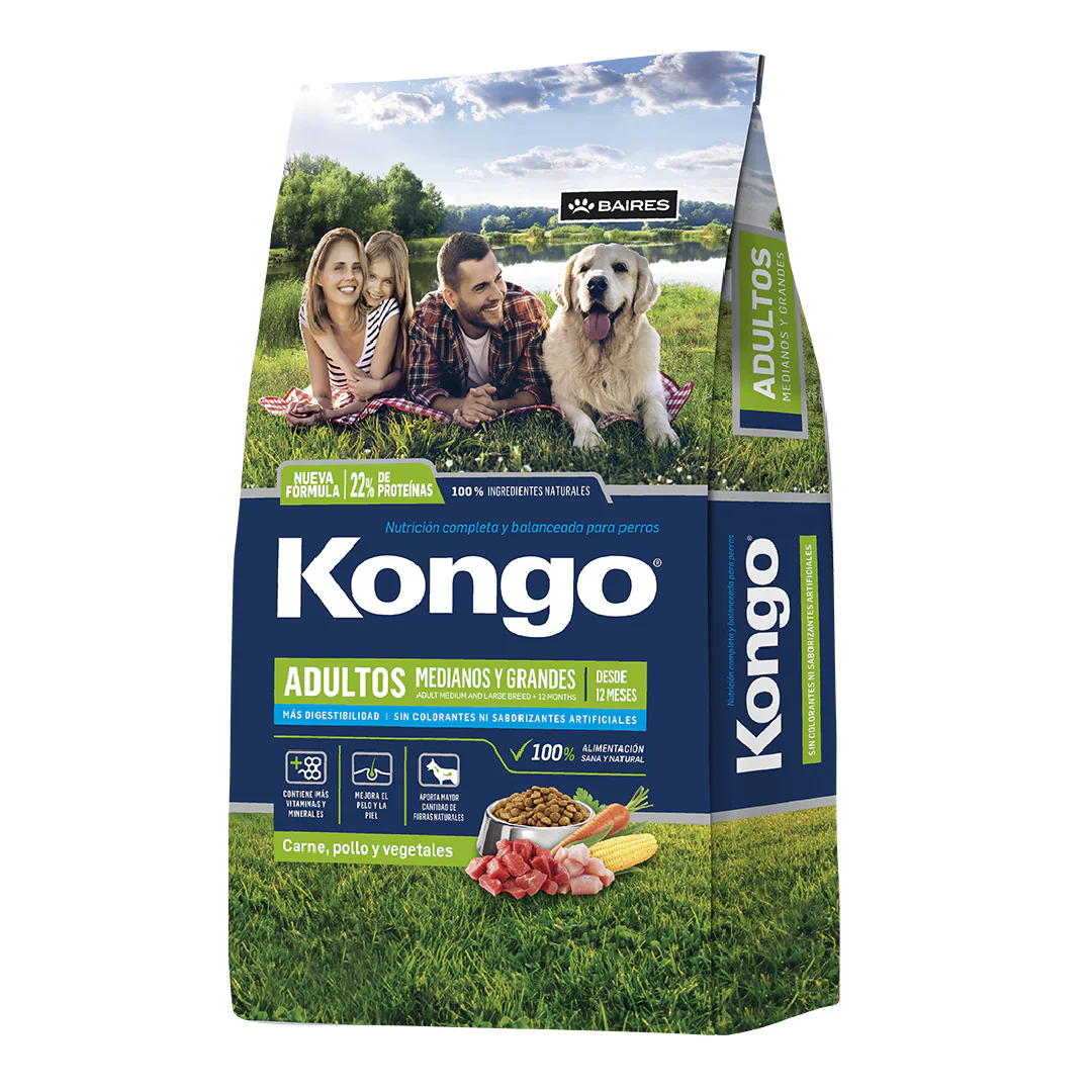 Alimento Kongo Perro Adulto Mediano y Grande